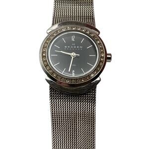 Skagen Denmark Women's All Steel Watch 25mm New Battery - Adjustable Band